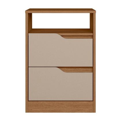 Imagem de Kit 2 Mesas de Cabeceira Sole 2 Gavetas Flex - Móveis Albatroz