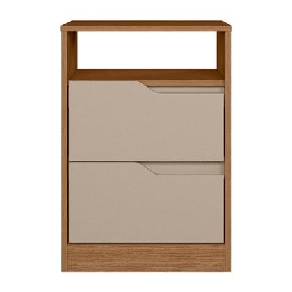 Imagem de Kit 2 Mesas de Cabeceira Sole 2 Gavetas Flex - Móveis Albatroz