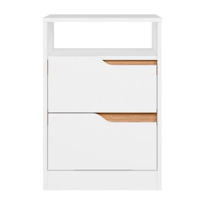 Imagem de Kit 2 Mesas de Cabeceira Sole 2 Gavetas Flex - Móveis Albatroz