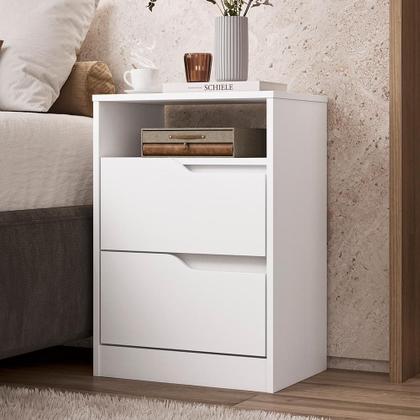 Imagem de Kit 2 Mesas de Cabeceira Sole 2 Gavetas Flex - Móveis Albatroz