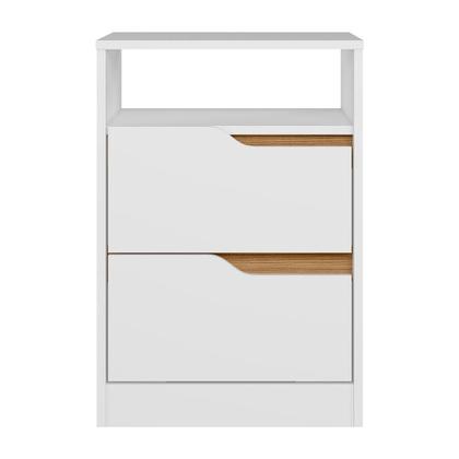 Imagem de Kit 2 Mesas de Cabeceira Sole 2 Gavetas Flex - Móveis Albatroz