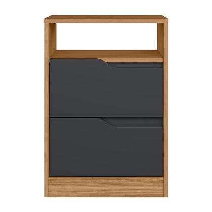 Imagem de Kit 2 Mesas de Cabeceira Sole 2 Gavetas Flex - Móveis Albatroz