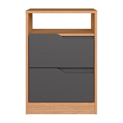 Imagem de Kit 2 Mesas de Cabeceira Sole 2 Gavetas Flex - Móveis Albatroz