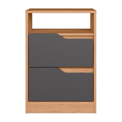 Imagem de Kit 2 Mesas de Cabeceira Sole 2 Gavetas Flex - Móveis Albatroz