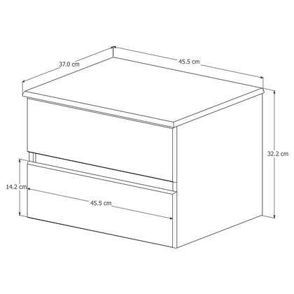 Imagem de KIT 2 Mesas De Cabeceira Suspensas Tóquio 2 Gavetas Criado Flutuante Para Quarto LET Decor