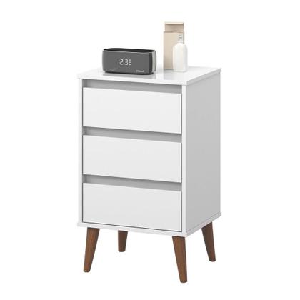 Imagem de Kit 2 Mesas de cabeceira Wood Branco
