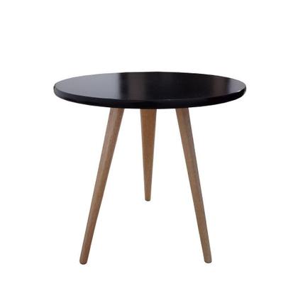 Imagem de Kit 2 Mesas De Canto Lateral E Apoio Sala Quarto 44 Cm Preto