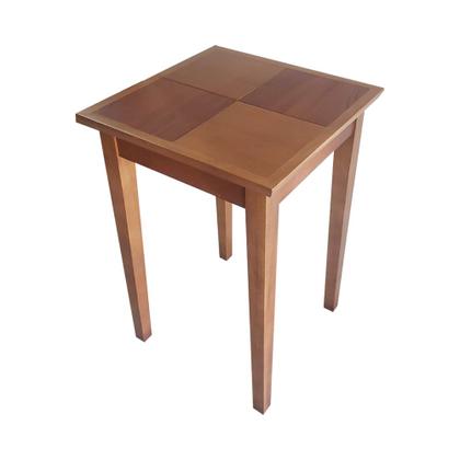 Imagem de Kit 2 Mesas Lateral 40x40cm em Madeira Maciça - Castanho