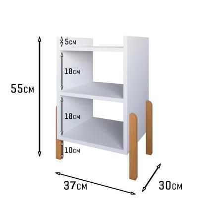 Imagem de Kit 2 Mesinhas de Cabeceira Sofia Pé de Madeira Divisor de Ambiente Pitura dos Dois Lados Lançamento