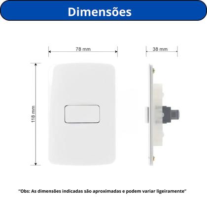 Imagem de Kit 2 - mg b3 conj 1 int simples bipolar 4x2 10a branco
