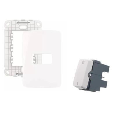 Imagem de Kit 2 - mg b3 conj 1 int simples bipolar 4x2 10a branco