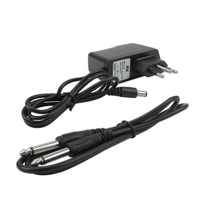Imagem de Kit 2 Microfone Sem Fio Receptor Palestra Karaoke 641,00Mhz