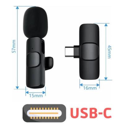 Imagem de Kit 2 Microfones Sem Fio Lapela Android Profissionais K9 Cor