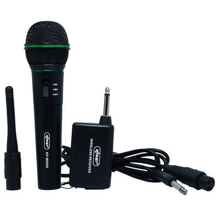 Imagem de Kit 2 Microfones sem Fio Profissional Wireless P10 para Karaokê e Caixa de Som Knup KP-M0005 Preto
