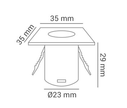 Imagem de Kit 2 Mini Embutido Para Móveis 1w 3000k Branco Quente - Branco