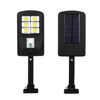 Imagem de Kit 2 Mini Luminárias Led Solar Parede Refletor Poste 48 Cob Sensor 4 treliça 48 cob quadrado
