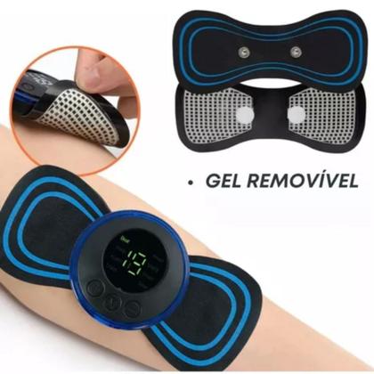 Imagem de Kit 2 Mini Massageador Elétrico Portátil Cervical EMS Varilex Alivia Dores Corpo Pescoço