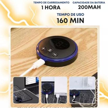 Imagem de Kit 2 Mini Massageador Elétrico Portátil Cervical EMS Varilex Alivia Dores Corpo Pescoço