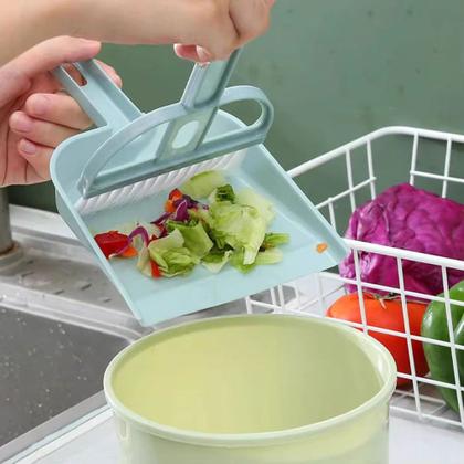 Imagem de Kit 2 Mini Pá e Vassoura Limpeza Casa Mesa Teclado Carro