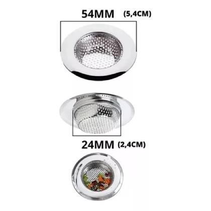 Kit 2 Mini Ralo De Aço Inox Para Pia Extra 5,4 Cm Resistente - Ke Home Imagem de Kit 2 Mini Ralo De Aço Inox Para Pia Extra 5,4 Cm Resistente