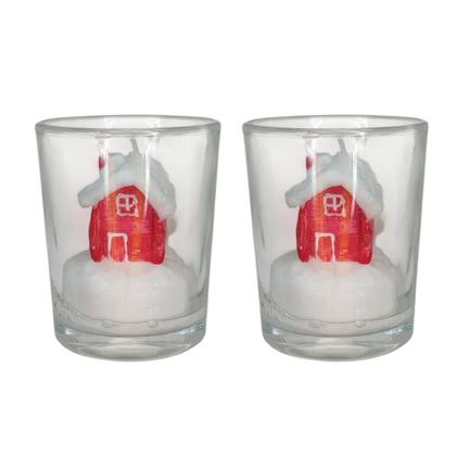 Imagem de Kit 2 Mini Vela de Natal Castiçal Decorativo com Bonecos