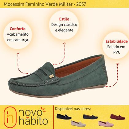Imagem de Kit 2 Mocassins Femininos em Camurça Ultra Confort