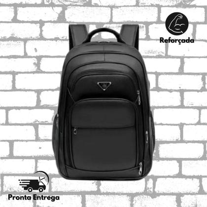 Imagem de Kit 2 Mochila De Couro Grande Resistente Reforçada Trabalho Faculdade