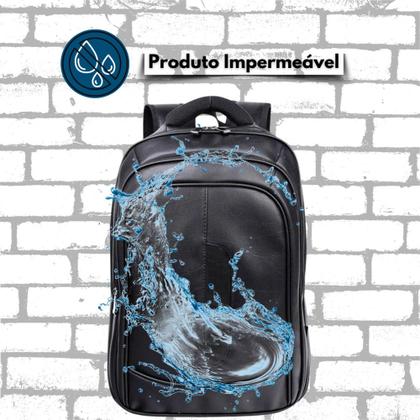 Imagem de Kit 2 Mochila De Couro Grande Resistente Reforçada Trabalho Faculdade