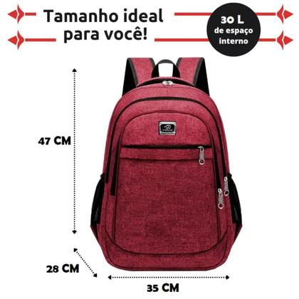 Imagem de Kit 2 Mochila Viagem Casual Faculdade Resistente Impermeável Masculina Feminina - Cor Aleatória
