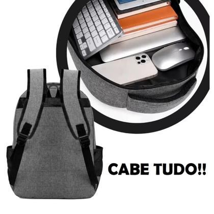 Imagem de Kit 2 Mochilas Bolsa Viagem Resistente Casual Viagem Faculdade Coreana Prática Unissex - Cores