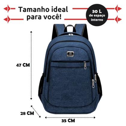 Imagem de Kit 2 Mochilas Mala Bolsas Viagem Escolar Resistente Impermeável Coreana Unissex Casual - Cores