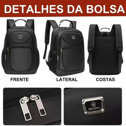 Imagem de Kit 2 Mochilas Mala Viagem Impermeável Escolar Reforçada Faculdade Pratica Reforçada