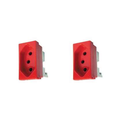 Imagem de Kit 2 Modulo Tomada 20A 250V Vermelho Stella Steck 868061VM