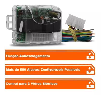 Imagem de Kit 2 Modulo Vidro Eletrico Aw52 2 Portas Antiesmagamento