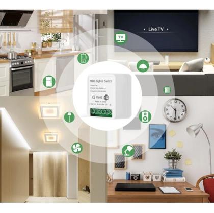 Imagem de Kit 2 Módulos Interruptor Zigbee Mini Alexa Google Home