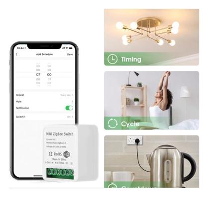 Imagem de Kit 2 Módulos Interruptor Zigbee Mini Alexa Google Home