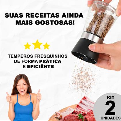 Imagem de Kit 2 Moedor de Especiarias Temperos Sal e Pimenta Cerâmica