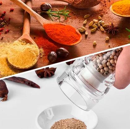 Imagem de Kit 2 Moedor De Pimenta Temperos Moinho Cerâmica Kehome