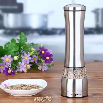 Imagem de Kit 2 Moedores de Pimenta Sal Temperos Aço Inox Manual