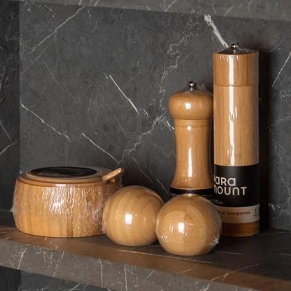 Imagem de Kit 2 Moedores Sal Pimenta Temperos 100% Bambú Paramount