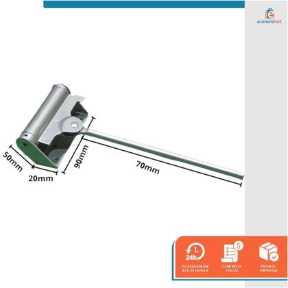 Imagem de Kit 2 Mola Aérea Prata Fechamento Automatico Porta Leve