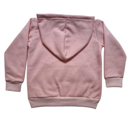 Imagem de Kit 2 Moletom Infantil Canguru Blusa De Frio Abrigo Menina Liso