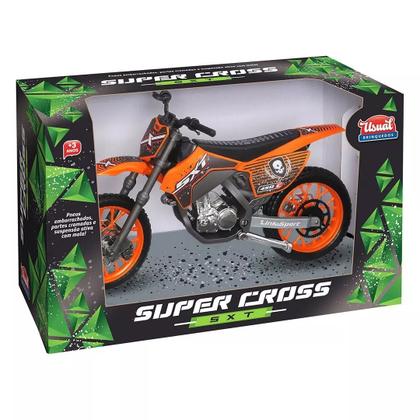 Imagem de Kit 2 Moto De Brinquedo Motocross Pneus de Borracha Motinha