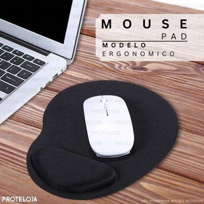 Imagem de Kit 2 Mouse Pad Sortido Ergonomico Com Apoio de Pulso Confortavel Para Escritorio Home Office Gamer