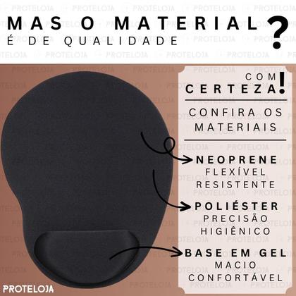 Imagem de Kit 2 Mouse Pad Sortido Ergonomico Com Apoio de Pulso Confortavel Para Escritorio Home Office Gamer