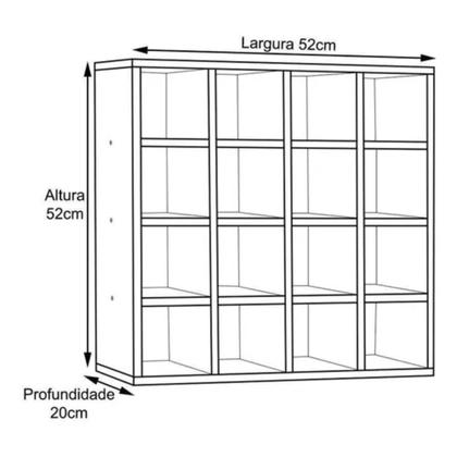 Imagem de Kit 2 Nicho Decorativo Porta Toalha Com 16 Nichos Multiuso Destak