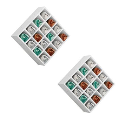 Imagem de Kit 2 Nicho Decorativo Porta Toalha Com 16 Nichos Multiuso Destak