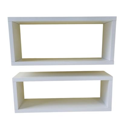 Imagem de Kit 2 Nicho Retangular 100% MDF Acabamento em PVC 40x15x12 Organizar Livros Brinquedos