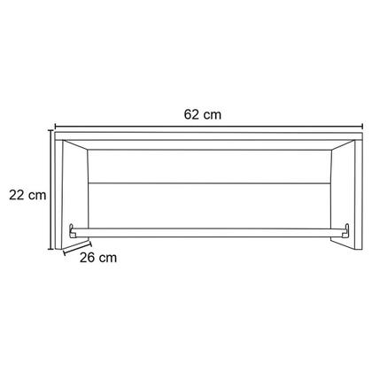 Imagem de Kit 2 Nichos Cabideiros Suspensos Berlim Branco - Lumil Móveis