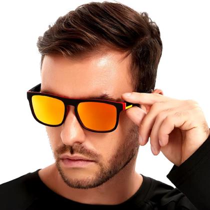 Imagem de Kit 2 Óculos Masculino De Sol POLARIZADO Espelhado Quadrado Com Proteção 400UV - ORIGINAL OMG